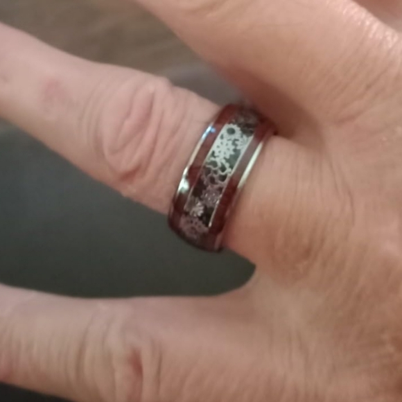 COPY - New Stainless steel woodgrain 8mm Steam punk gears ring - Picture 6 of 9